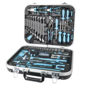  Mannesmann QUANTOOL Szerszámkészlet kofferben 110 részes, 1/4” és 3/8” dugókulcsokkal (Q25100)