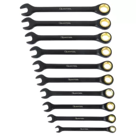   Mannesmann QUANTOOL Racsnis csillag-villáskulcs készlet 10 részes, 8–19 mm, CrV acélból (Q25210)