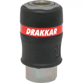   DRAKKAR nagy átfolyású, kettős biztonságú gyorscsatlakozó hüvely (01330)