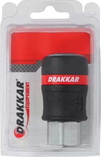 DRAKKAR nagy átfolyású, kettős biztonságú gyorscsatlakozó hüvely (01332)