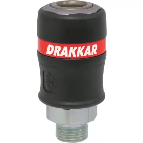   DRAKKAR nagy átfolyású, kettős biztonságú gyorscsatlakozó hüvely (01333)