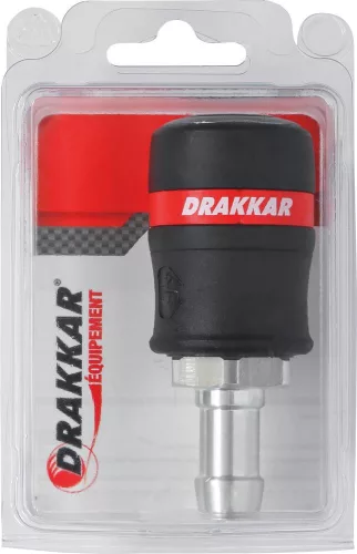 DRAKKAR nagy átfolyású, kettős biztonságú gyorscsatlakozó hüvely (01340)