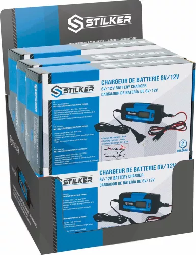 STILKER automata elektronikus akkumulátortöltő, 6/12 V, 4 A, 60 W (04021)
