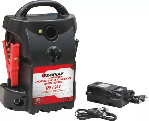 DRAKKAR indítósegéd, 12/24 V, 6200 A, 23 Ah, 2 akkumulátor (04524)