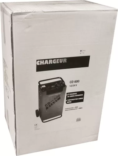 STILKER CD 600 kerekes töltő-indító, 12/24 V, 1500 W, 60 A (04546)