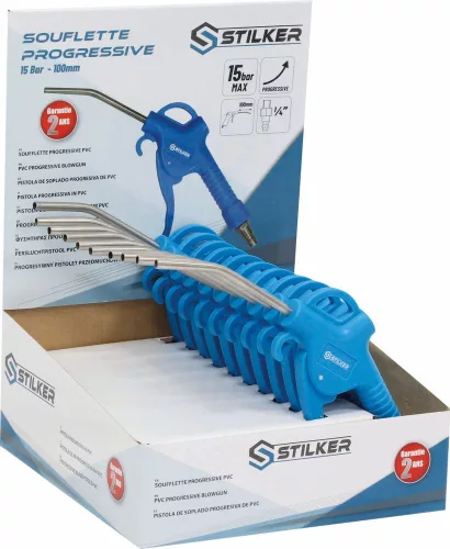 STILKER PVC lefúvatópisztoly gyorscsatlakozóval, 6 × 100 mm csőr (06352)