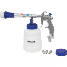   DRAKKAR pneumatikus tisztítópisztoly csapágyazott forgófejjel és PVC tartállyal (06390)
