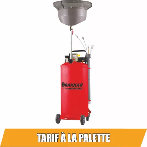 DRAKKAR mobil pneumatikus olajleszívó és leeresztő, 80 l (07112)