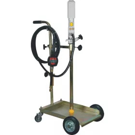   DRAKKAR pneumatikus olajadagoló 4 kerekű kocsival és digitális pisztollyal, 50–60 kg, 3:1 (07140)