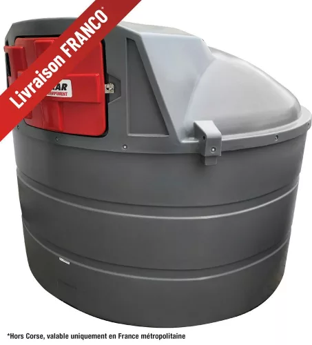 DRAKKAR duplafalú HDPE gázolaj-tárolótartály, szivattyúkészlettel, 5000 l, 230 V (08006)