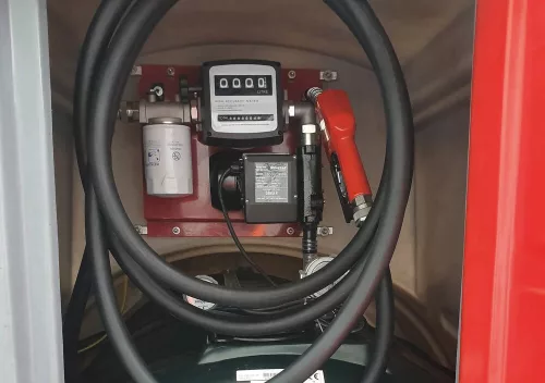DRAKKAR duplafalú HDPE gázolaj-tárolótartály, szivattyúkészlettel, 5000 l, 230 V (08006)