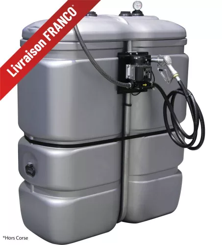 DRAKKAR duplafalú HDPE gázolaj-tárolótartály, 1000 l (08072)