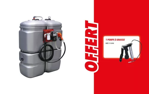 DRAKKAR duplafalú HDPE gázolaj-tárolótartály, 1000 l (08073)