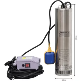   DRAKKAR 4 fokozatú búvár-kútszivattyú úszókapcsolóval, Ø125 mm, 230 V, 750 W (08105)
