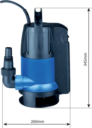 DRAKKAR PVC búvárszivattyú beépített úszókapcsolóval, 230 V, 550 W (08140)