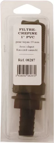 DRAKKAR PVC szívókosár/szűrő 19 mm tömlőhöz, 1 col (08287)