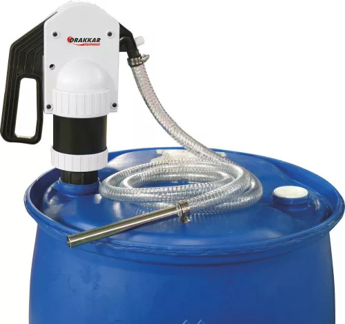 DRAKKAR karos AdBlue® hordószivattyú nyomótömlővel, 25 l/perc (08445)