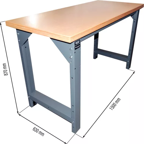 DRAKKAR fa munkalapos munkapad, 1500 × 630 mm, 1 t (09053)
