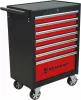 DRAKKAR 7 fiókos szerszámkocsi, piros/fekete, 680x460x1005 mm (09141)