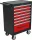 DRAKKAR 7 fiókos szerszámkocsi, piros/fekete, 680x460x1005 mm (09141)