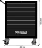 DRAKKAR 7 fiókos szerszámkocsi, 680x460x1005 mm (09144)