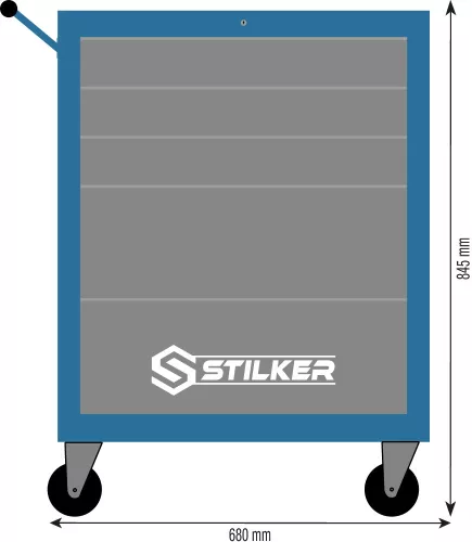 STILKER 5 fiókos szerszámkocsi, 680x458x845 mm (09146)