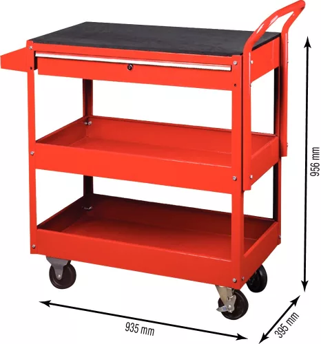 DRAKKAR 3 polcos szerszámkocsi, 935x395x956 mm (09147)