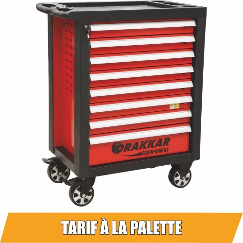 DRAKKAR 8 fiókos szerszámkocsi, ABS munkalappal, 770x465x970 mm (09203)