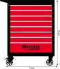 DRAKKAR 8 fiókos szerszámkocsi, ABS munkalappal, 770x465x970 mm (09203)