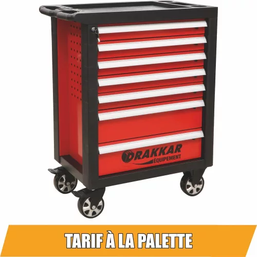 DRAKKAR 7 fiókos szerszámkocsi, ABS munkalappal, 770x460x970 mm (09217)