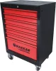 DRAKKAR 7 fiókos szerszámkocsi, piros/fekete, 680x460x1005 mm (09231)