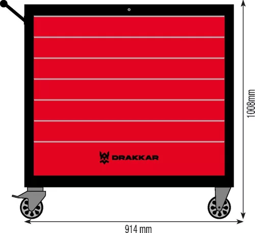DRAKKAR XXL 7 fiókos szerszámkocsi, 914x458x1008 mm (09260)