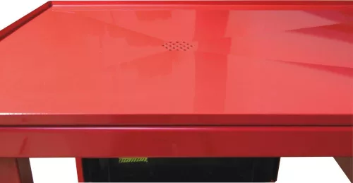 DRAKKAR mobil fém munkapad fiókokkal és olajgyűjtő tálcával, 1200 × 640 mm, 150 kg (09276)