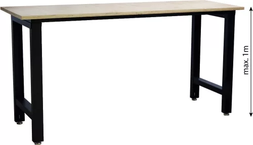 DRAKKAR fa munkalapos munkapad, 2000 × 600 mm, 500 kg (09280)