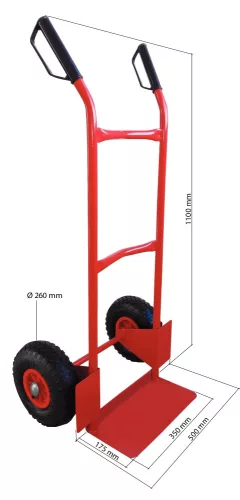 DRAKKAR molnárkocsi felfújható kerekekkel, 200 kg (09452)