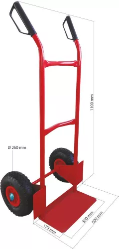 DRAKKAR molnárkocsi felfújható kerekekkel, 200 kg (09452)