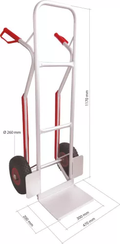 DRAKKAR alumínium molnárkocsi tömör, defektmentes kerekekkel, 200 kg (09454)