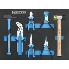   STILKER habmodulos fogó- és kalapácskészlet, 7 db, 527 × 387 mm (09604)