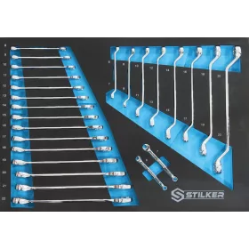   STILKER habmodulos csillag-villás- és csillagkulcskészlet, 26 db, 527 × 387 mm (09633)