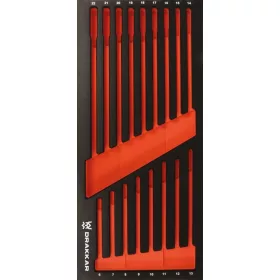   DRAKKAR üres szerszámtartó habmodul, fémhatású felület (09756)