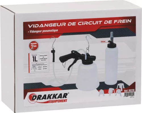 DRAKKAR pneumatikus féklégtelenítő utántöltő palackkal, 1 l (10239)