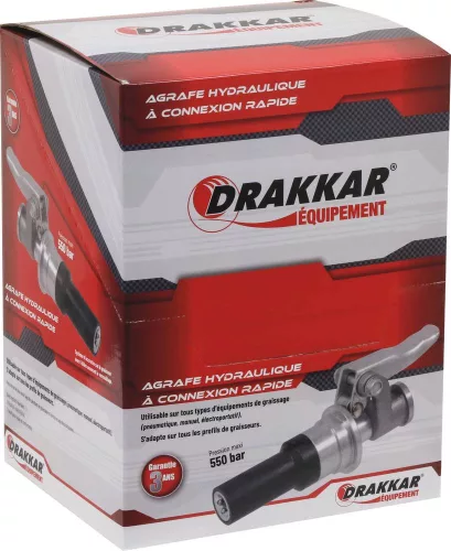 DRAKKAR golyós gyorscsatlakozós zsírzófej, M10, 550 bar (10392)
