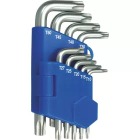   DRAKKAR rövid furatos Torx L-kulcskészlet, TT10–TT50, 9 db (10652)