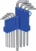 DRAKKAR hosszú furatos Torx L-kulcskészlet, TT10–TT50, 9 db (10654)