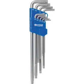   DRAKKAR extra hosszú furatos Torx L-kulcskészlet, T10–T50, 9 db (10667)