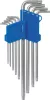 DRAKKAR extra hosszú furatos Torx L-kulcskészlet, T10–T50, 9 db (10667)