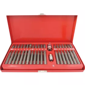   DRAKKAR 10 mm bitszerszámkészlet XZN/imbusz/Torx fejekkel fémdobozban, 40 db (10751)