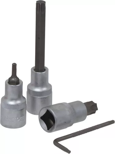 DRAKKAR Torx bitdugókulcskészlet, 1/2 col, T20–T55, T40–T50, 11 db (10752)
