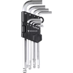   DRAKKAR hosszú imbuszkulcskészlet, 1,5–10 mm, 10 db (10763)