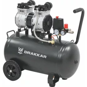   DRAKKAR csendes olajmentes kompresszor, 50 l, 8 bar, 2 LE, 230 V (11213)